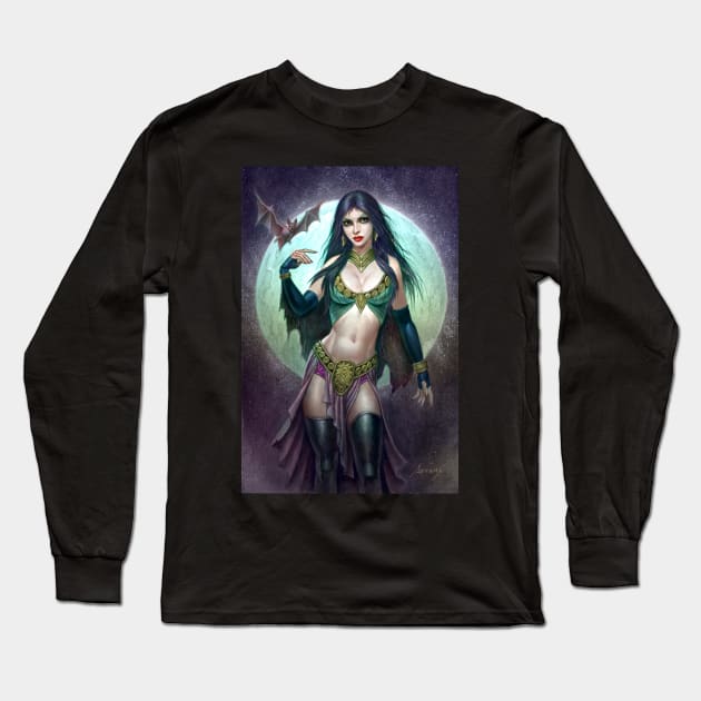 Nightmoon Long Sleeve T-Shirt by Paul_Abrams